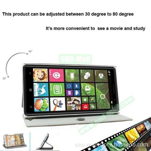 Silk Texture Folio Leather Case for Nokia Lumia 640 XL with Stand and Little Sucker